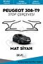 Peugeot 308/T9 Stop Frame Sticker-Easy Application-Long Lasting / MATTE BLACK