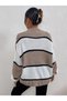 Γυναικείο ριγέ πουλόβερ Dier Moda Oversize - 2