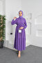 Asian Waist Tied Hijab Dress - 2