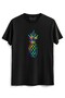 Pineapple Digital Printed Kids Black T-Shirt