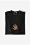 Animal Rhino Printed Children's Black T-shirt - 2
