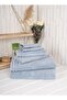 100% Cotton 6 Pieces Kitchen Towels / Hand & Face Towels / Bathroom Towels Set Hürsan Saphir - 5