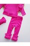 3-Piece Baby Girls Set - Ruffled Blouse, Double Bow Bandana, Leggings and Camisole 100% Cotton Newborn - 3