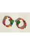 Colorful Beaded Flexible Rubber Children's Bracelet with Green Strawberry Head 1 Piece - 2