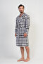 Men's Fleece Raft Collar Long Sleeve Long Dressing Gown
,203087 - 2