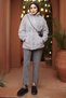 Tunnel Laced Lined Plush Jacket - Gray - 4