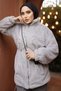 Tunnel Laced Lined Plush Jacket - Gray