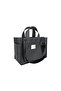Hishi Rj Tote Bag Anthracite Waxed Canvas Bag Black Shoulder Strap - 3