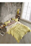 Yellow Double 240x250cm Bedspread/2 Pieces 50x70cm Pillow 4 Layers Multi Muslin 100% Cotton