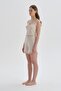 Salmon Strap Modal Jumpsuit Nightgown - 3