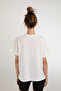 Cotton Oversize/wide Fit Crew Neck Basic T-shirt White - 4