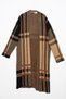 Schwarzer, großer Strick-Cardigan mit Karomuster - 5