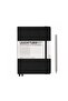 Leuchtturm197 دفتر ملاحظات مقاس متوسط ​​(A5)، غلاف مقوى، 249 صفحة مرقمة، مربعات، أسود