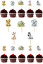 Cupcake Toothpick Baby Animals Themed 10 Pieces