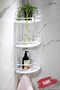 Adhesive Crystal Shelf Hanging Bathroom Organizer Shampoo Holder Corner Shelf Lk-03 Bbbk