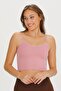 Women's Rope Strap Cotton Crop Bustier - Bst1015 - Pink