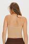 Women's Rope Strap Cotton Crop Bustier - Bst1015 - Caramel - 3