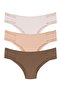 Women's Laser Cut Stitch-Free Slip Panties 3-Piece Pack Set - Kts3103 (Wide Fit) Model-3 - 2
