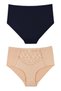 Women's Laser Cut High Waist Lace Detailed 3-Piece Panties Set - Kts3102 - 4