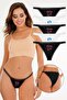 Women's Cotton Stone Printed 5-Piece Slip Panties Set - Kts3043