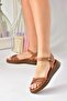 Tan Genuine Leather Daily Women's Sandals M291030503