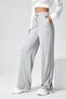 Women's Gray Two Thread Striped Wide Leg Sweatpants - 2