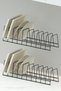 2 Pieces Dish Rack Plate Drying Pot Lid Organizer Organizer Stand Kitchen Countertop