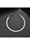 Stainless Steel Italian Scrunch Chain Women's Anklet 4 Mm Color: Silver - 2