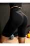 Black Medium Length Sports Shorts High Waist Firming Diving Tights