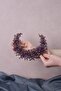 Plum Nida Flower Enameled Bridal Crown Hair and Turban Accessory
