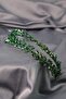 Green Talya Double Row Beaded Bridal Henna Crown - 3