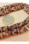 Double Tiger Tooth Tibetan Agate Stone Cylinder Cut 10x30mm/pcs (45808-1)