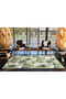 Green Themed Karma Tree Patterned Creative Modern Decorative Carpet 3398 - 4