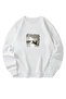 Taylor Swift the Tortured Poets Department Printed White Sweatshirt Unisex Winter Streetwear Model