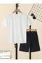 Children's Character Printed Top and Bottom Set Cotton Shorts T-Shirt Set - 2