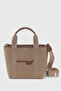 Women's Mink Fur Double Handle Canvas Tote Bag 246
