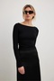 Wide Collar Long Sleeve Flexible Blouse
