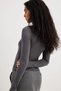 Wide Collar Long Sleeve Flexible Blouse - 2