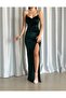 Stone Strap Velvet Dress, split, pleated Heart collar, dress, vilyur coat