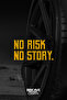 No Risk, No Story Lettering JDM Car-Motorcycle Glass Sticker 19x9,7cm