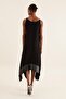 Leather Detailed Asymmetrical Dress - 5