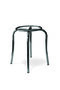 6 Pieces Red Thai Feather Black Profile Stool Metal Stool Kitchen Stool Thick Stool - 2