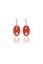 Matte Red Color Antiallergic Sailor Knot Earrings