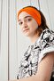 Girl's Orange Cotton Combed Cotton - 3