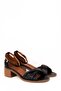 Talia Women's Black Genuine Leather Sandals - 3
