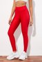 Women's Red Waist-Fitting Shiny Disco Tights - 6