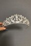Bridal Hair Accessory Silver Color Lenin Model Bridal Crown – Wedding & Henna & Wedding, Stylish Design – Magnet,