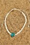 Women's Mother of Pearl White Starfish Anklet Beads - 2