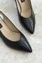 Women's Black Patent Leather Genuine Leather Heeled Shoes Size 35-41 - 5