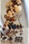 Salmon Chocolate Brown Pastel Balloon Concept Chain Balloon